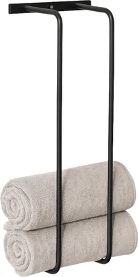 Produktbild von FRAMADO, Handtuchhalter Badezimmer Wand, Metall, 20x14x61cm, Schwarz, Porta