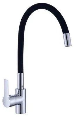 Produktbild von Küchenarmatur mit flexiblem Auslauf, Küchenarmatur, 360° drehbare, flexible Küchenarmatur, Schwarz
