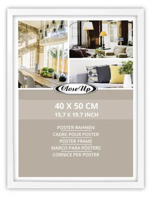 Produktbild von Close Up Bilderrahmen 40 x 50 cm weiß aus MDF mit unzerbrechlicher PVC-Scheibe
