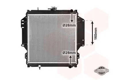 Produktbild von VAN WEZEL 52002003 Kühler Wasserkühler Motorkühler für SUZUKI Samurai SUV (SJ) SJ 413 (OS) SJ 410 SUV Cabrio (OS) SJ 410
