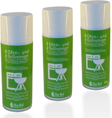 Produktbild von Ha-Ra 3er Set Ofen- & Grillreiniger 400ml I ergiebiger & fettlösender Backofen und Grillreiniger I für Töpfe, Pfannen, Grill & Ofen I geruchsarm,