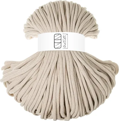 Produktbild von Beige Flechtkordel 8mm Licht 100m OUTLET