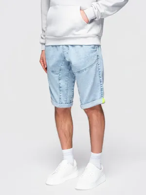 Produktbild von Ombre Clothing Denim-Shorts für Männer Panou hellblau M