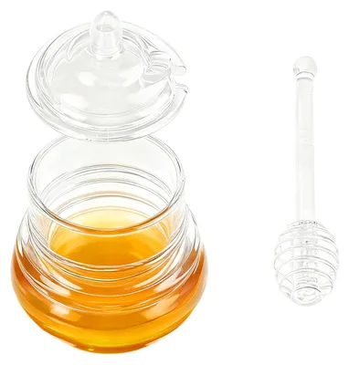 Honigglas 245 ml Bienenkorbform mit Tropfer