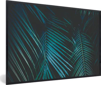 Produktbild von MuchoWow® Gerahmtes Poster Palme - Palmenbaum - Tropisch 60x40 cm - Poster mit Schwarzem Bilderrahmen Wandposter Rahmen Foto Bilder - Printing - Wanddeko Schlafzimmer