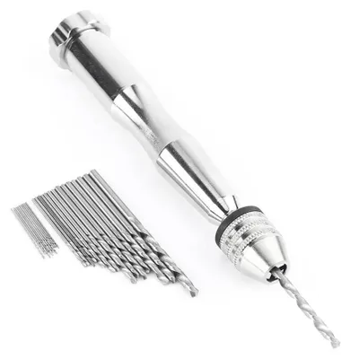 Productafbeelding van Handboor Set - Precisieboormachine Hobbyboor - Modelbouw Maken - Lichtgewicht Legering - 0.3-3.6mm - Zilver