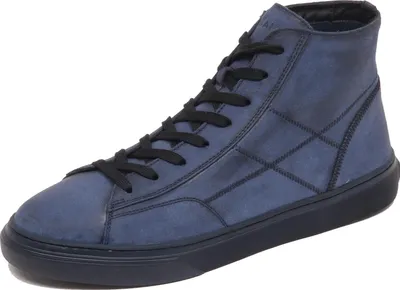 Produktbild von F8086 sneaker uomo blu HOGAN H365 dunkelblau Sohle Vintage-Effekt Schuh Mann