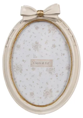 Image de Clayre & Eef Cadre photo 13x18 cm Beige Plastique