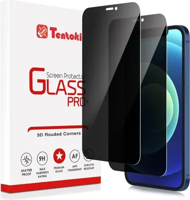 Produktbild von Schutzglas iPhone 12/12 Pro Privacy 6,1 Zoll 9H Härte 2 Stück