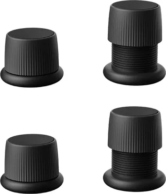 Produktbild von Set mit 4 verstellbaren Möbelfüßen, 4,1–6,3 cm, rutschfest, für Bett, Sofa, Tisch, Stuhl, schwarz