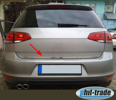 Zdjęcie produktu dla EDELSTAHL CHROM KOFFERRAUMLEISTE UNTEN dla VW GOLF 7, VII SCHRÄGHECK | 2012-2019
