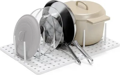 Image de Système de rangement réglable blanc pour la cuisine