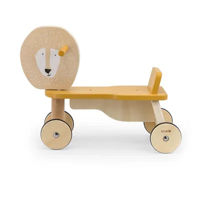 Image de Trixie Roue d'exercice en bois 4 roues - Mr. Lion -Balance Bike jaune