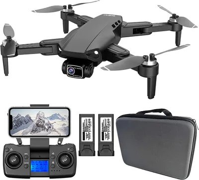 Produktbild von RC-Quadrocopter (GPS-Drohne, mit 2 Akkus & bürstenlosen Motoren), 50 Min. Flugzeit, intelligente Flugmodi, 1200 m Reichweite
