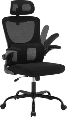 Produktbild von WOLTU Bürostuhl ergonomisch, Schreibtischstuhl Netzstoff, höhenverstellbar : Schwarz Farbe: Schwarz