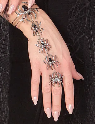 Immagine prodotto di Bracciale con anello a forma di ragno - anello a forma di ragno - accessori per Halloween