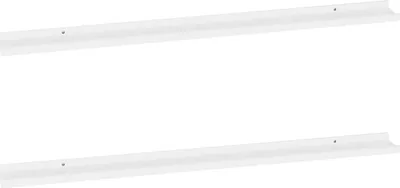 Image de Étagères murales 2 pcs Blanc 115x9x3 cm
