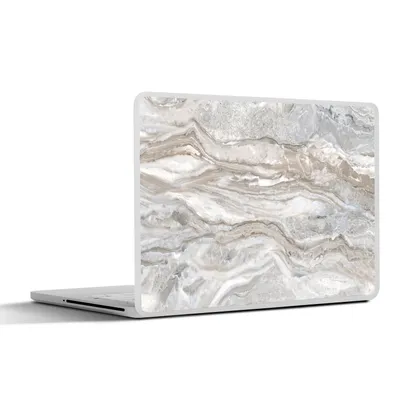 Produktbild von MuchoWow® Laptop Aufkleber Sticker Cover Marmor - Textur - Grau 25x18 cm - Laptop-Deko