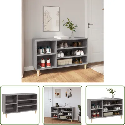 Produktbild von The Living Store Schuhregal Grau Sonoma 102x36x60 cm Holzwerkstoff