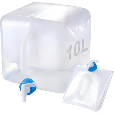 Produktbild von Faltbarer Wasserkanister 10L/20L mit Hahn, lebensmittelecht, BPA-frei, auslaufsicher