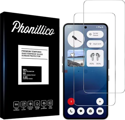 Immagine prodotto di Vetro temperato per Nulla Phone 3a [2 pezzi] Pellicola protettiva dello schermo Antigraffio Vetro Resistente Phonillico®