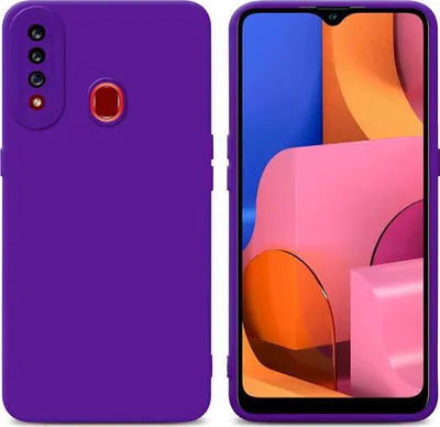 Produktbild von Cadorabo Hülle für Samsung Galaxy A20s Schutz Hülle in Lila TPU Silikon Etui Case Handyhülle