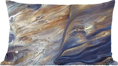 Produktbild von MuchoWow® Zierkissen Sofakissen Wohnzimmer Dekokissen 50x30 cm Marmor - Gold - Aquarell - Textur - Marmoroptik - Wohnzimmerdekoration - Polster mit Photo