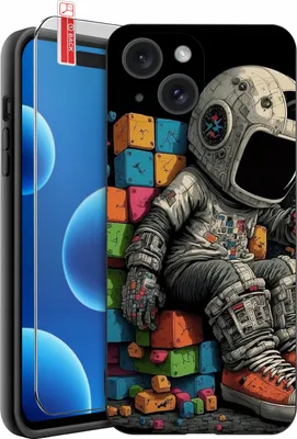 Obrázok produktu pre ETUI do iPhone 15 | WZORY | SILIKONOWE MATT CASE + SZKŁO 9H