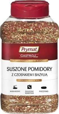 Obrázok produktu pre Sušené paradajky s cesnakom a bazalkou 350 g