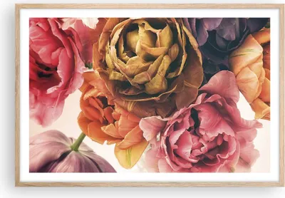 Produktbild von Gerahmtes Poster - Rahmen in heller Eiche - Blumenstrauß Blumen Braut - 91,5x61 cm - Wand Bild - Wanddeko - Wandbilder - Kunstposter - Wandposter - Bilderrahmen - Bilder - Kunstdruck - P2NAA91x61-5025