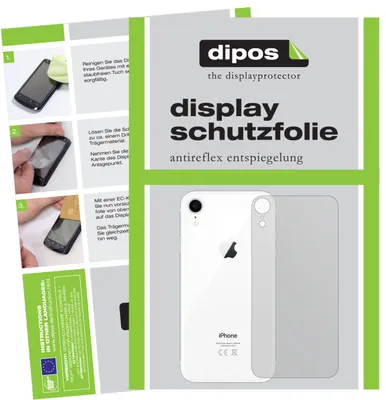 Produktbild von 2x Schutzfolie für Apple iPhone XR Rückseite matt Displayschutzfolie Display