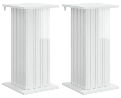 Obrázek produktu pro vidaXL Stojany na rostliny, 2 kusy, vysoký lesk, bílá barva, rozměry 30,5 x 30 x 60,5 cm