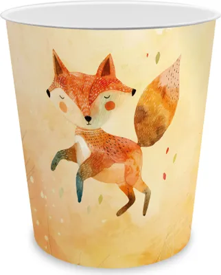 Produktbild von itenga Papierkorb für Kinder - Motiv FUCHS - ca. 11 Liter