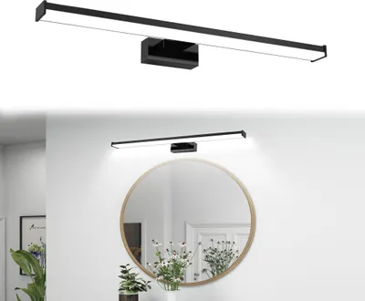 Produktbild von UISEBRT LED Spiegelleuchte Bad 53cm 15W Kaltweiß 1050LM, modernes Design, IP44, Spiegellampe Badlampe Schminktisch Wandleuchte Schrankleuchte