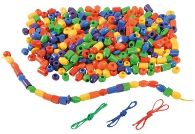 Obrázek produktu pro EDUPLAY 120303 Korálky na navlékání, barevné, 364 kusů (1 sada)