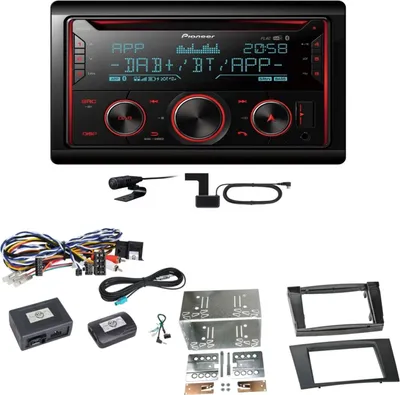 Produktbild von Pioneer FH-S820DAB DAB+ Bluetooth FLAC USB Einbauset für Mercedes W211 CLS W219