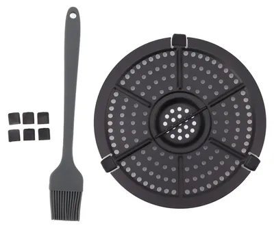 Fritteusen-Grillpfanne 16 cm, Antihaft, mit Ölpinsel
