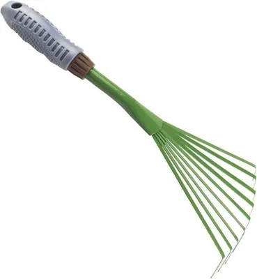 Produktbild von Gartenrechen Kleine Harke 40 cm ergonomischer Griff - Silber