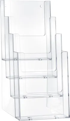 Tafelbrochurehouder 4x A4, transparent, 240x192x340 mm