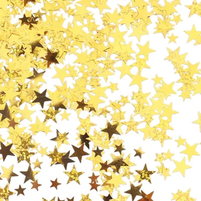 Image de Confettis en forme d'étoiles, dorés, pour la décoration de table - Lot de 4000 - Décoration à saupoudrer