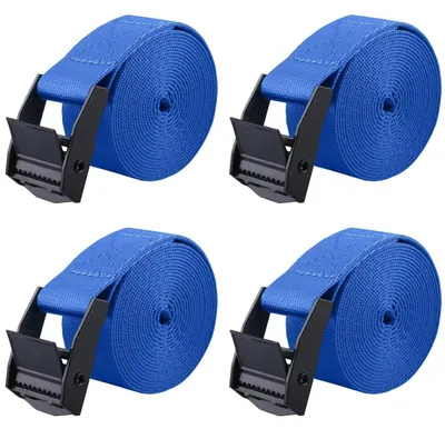 Obrázek produktu pro Popruh fixační, nosnost 200 kg, šířka 25 mm, délka 5 m, barva modrá, 4 kusy
