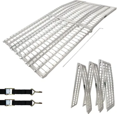 Produktbild von TRUTZHOLM Auffahrrampe 3-teilig klappbar 305 cm Alu grau Motorradrampe Verladerampe Pickup Rampe