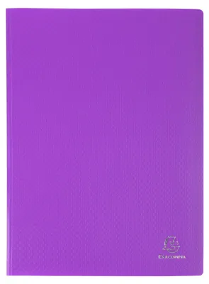 Produktbild von Exacompta 12x Sichtmappe PP 500µ 30 glatten Hüllen transluzent A4 Violett 88326E