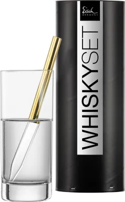 Produktbild von Eisch Whisky Pipetten Set Gentleman Gold, mit Glas, Verdünnungspipette, Glas, Gold, 86599912