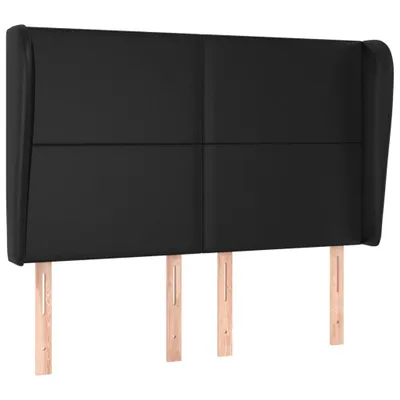 Produktbild von vidaXL Kopfteil mit Ohren Schwarz 147x23x118/128 cm Kunstleder