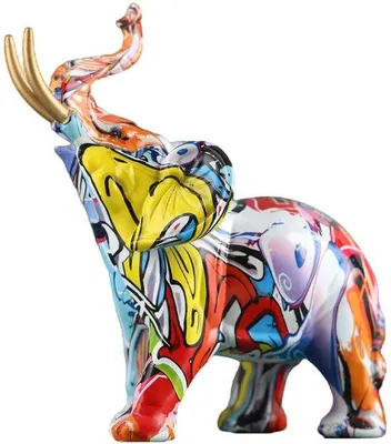 Produktbild von Kreativgraffitifiguren, farbenfrohe Hohlraumfiguren aus Harz, Raumdekoration, Kunst, Schlafzimmer, Büro