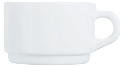 Image de 6 tasses blanches 28cl Empilable - Luminarc