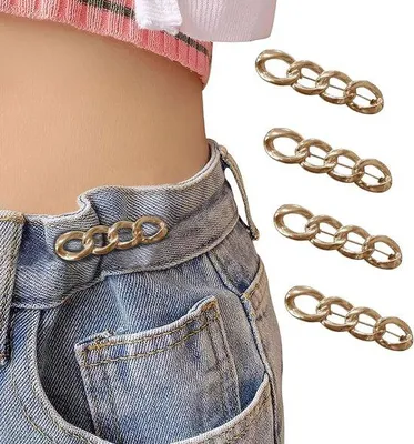 Produktbild von Verstellbare Knopfset für Jeans, ohne Nähen, inklusive Entfernbare Nadeln, passend, ausziehbare Knöpfe für sofortigen Einsatz.