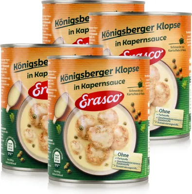 Produktbild von Erasco Königsberger Klopse Kapernsauce 800g Fertigessen (4er Pack)