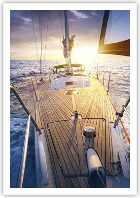 Produktbild von Poster - Poster ohne Rahmen - Segelboot Meer - 70x100 cm - Wand Bild - Wanddeko - Wandbilder - Kunstposter - Wandposter - Bilder - Kunstdruck - Wanddekoration - Wandbild - P2XPA70x100-4076